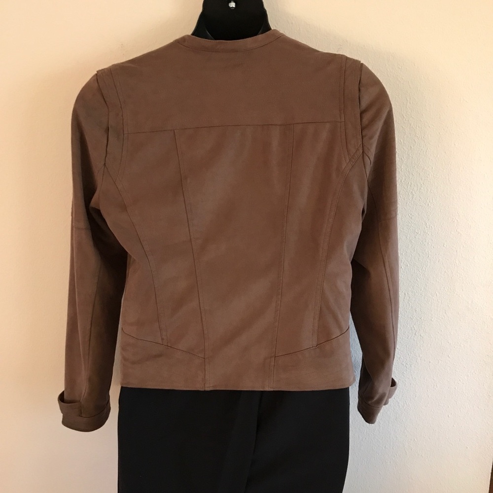 Moto Jacket ODYN Faux Suede Asymmetrical Zipper - Picture 4 of 6